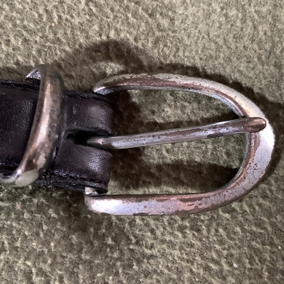 GUC Men’s Alfani black leather belt.  Size 34. - Picture 5 of 7